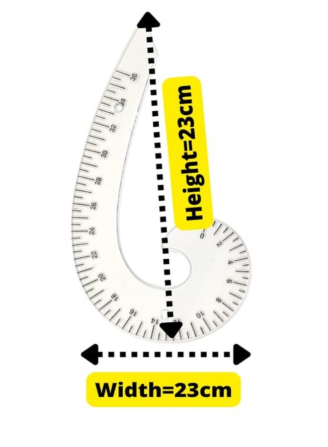 DIYtronics DIYtroncs (1 Pc) French Curve Scale for Tailoring Blouse Armhole Drawing Tailoring Set Sewing kit - Image 2